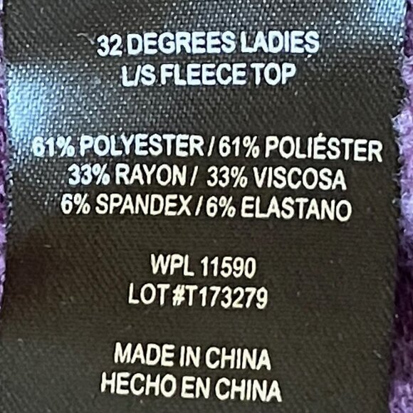 32 Degrees Heat Women's Scoop Neck Thermal Top. Deep Purple Size S * - Picture 7 of 7
